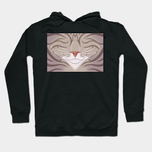 Lilac Tabby Cat Face Hoodie